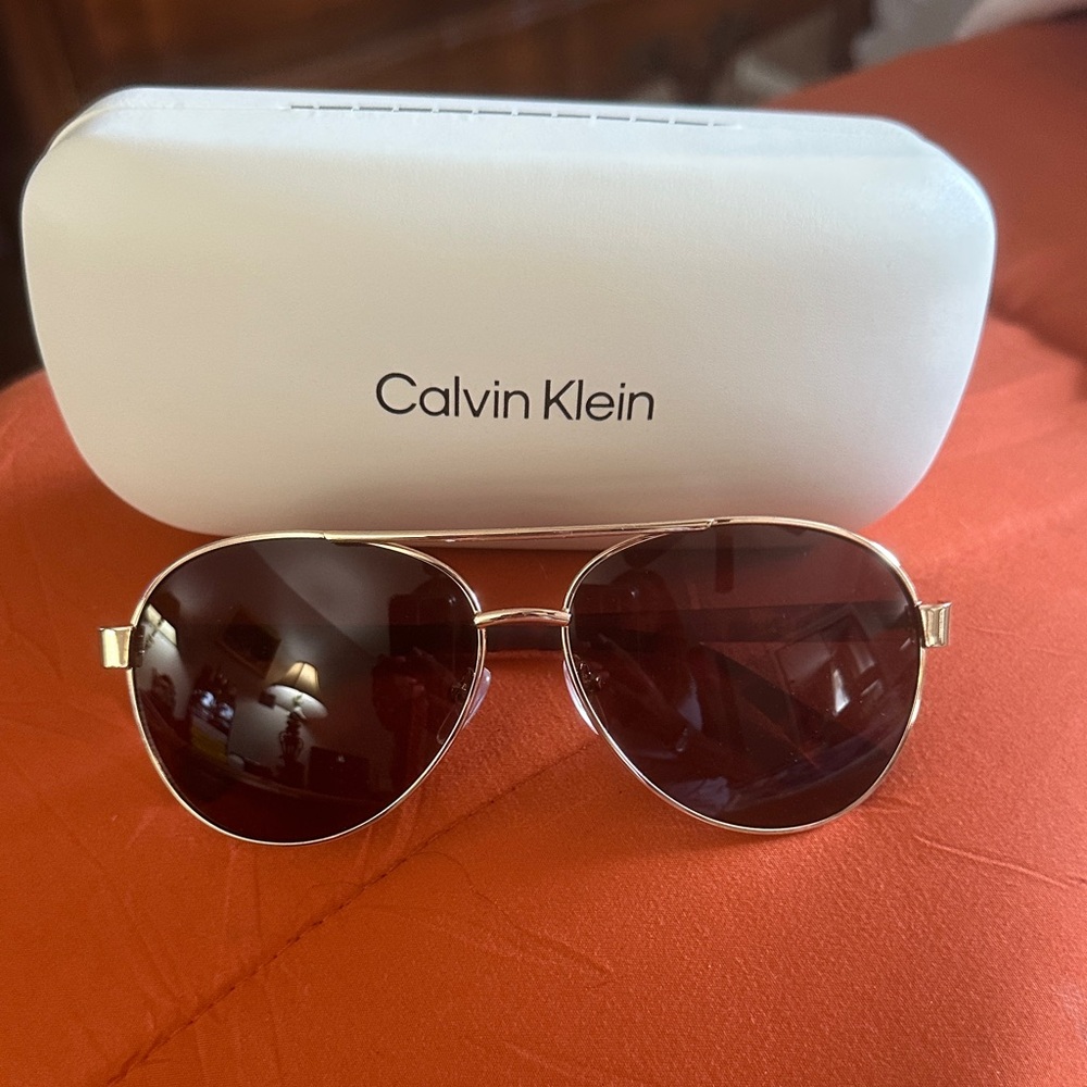 Calvin Klein Gold Frame Sunglasses